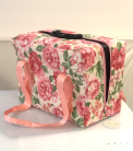Singer Featherweight sewing machine carrying case/cover zippered with sturdy handles, zippered, made of pre-quilted fabric