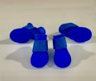 Pets boots, silicone on velcro, set of 4, blue, size SM